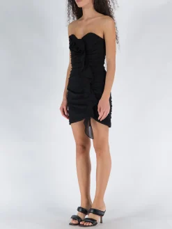 ALESSANDRA RICH Abiti<ABITO BUSTIER IN GEORGETTE DI SETA Nero