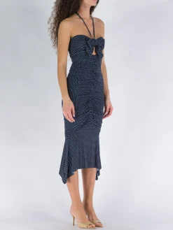 ALEXANDRE VAUTHIER Abiti<ABITO BUSTIER MIDI Bianco, Blu