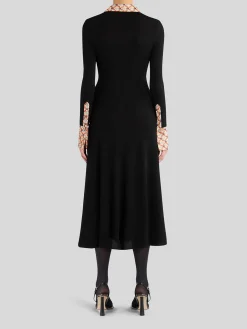 ETRO Abiti<ABITO CHEMISIER CON BORDATURE FLOREALI Nero