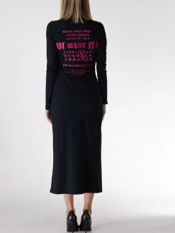 MM6 MAISON MARGIELA Abiti<ABITO LUNGO CON STAMPA GRAFICA Nero