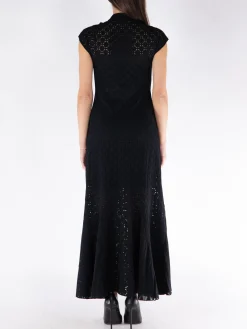 LANVIN Abiti<ABITO MIDI A-LINE BODYCON Nero