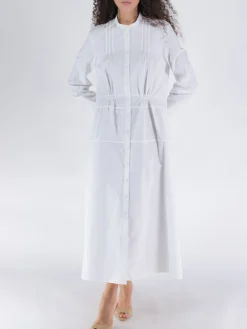 JIL SANDER Abiti<ABITO MIDI CON BOTTONI Bianco