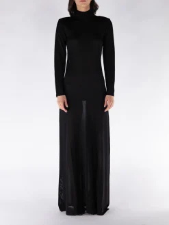TOM FORD Abiti<ABITO MIDI DA SERA CON RETRO APERTO Nero