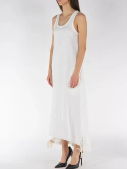 JIL SANDER Abiti<ABITO MIDI SLEEVELESS Bianco