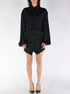THE ATTICO Abiti<ABITO MINI Nero