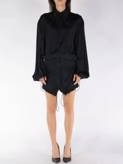 THE ATTICO Abiti<ABITO MINI Nero