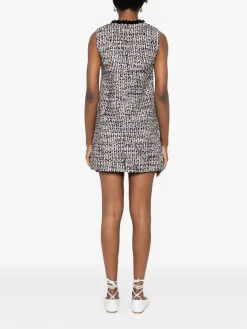 SELF-PORTRAIT Abiti<ABITO MINI BOUCLE EMBELLISHED Bianco, Nero, Rosa