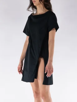 COURREGES Abiti<ABITO MINI COLLO A BARCA Nero