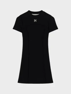 PALM ANGELS Abiti<ABITO MINI MONOGRAM Nero