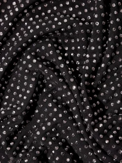 SELF-PORTRAIT Abiti<ABITO MINI RHINESTONE Nero