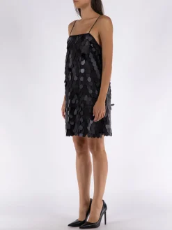ROTATE BIRGER CHRISTENSEN Abiti<ABITO MINI SEQUIN SLIP Nero