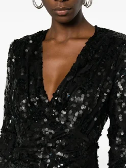 ROTATE BIRGER CHRISTENSEN Abiti<ABITO MINI SEQUINS Nero