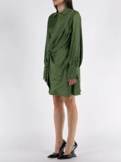SIMKHAI Abiti<ABITO TALIT DRAPED FRONT Verde