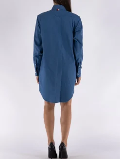 THOM BROWNE Abiti<ABITO THIGH LENGTH EASY FIT POINT COLLAR Blu