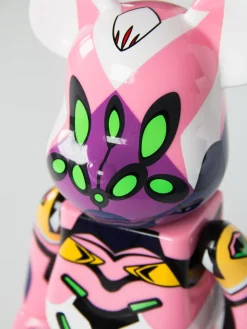 MEDICOM Accessori Decorativi<BEARBRICK 400% EVANGELION EVA-08 FIGURINE Bianco, Blu, Giallo, Multicolor, Rosa, Verde, Viola