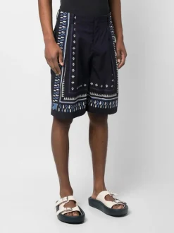 ETRO Shorts<BERMUDA COTONE STAMPA Blu