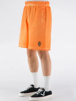 MARCELO BURLON Shorts<BERMUDA SUNSET CROSS OVER Arancione