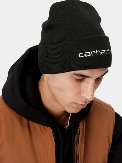 CARHARTT WIP Cappelli<BERRETTO SCRIPT Bianco, Nero