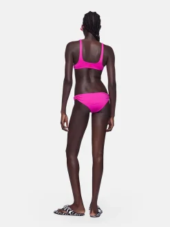 THE ATTICO Costumi Da Bagno<BIKINI A TRIANGOLO IN LYCRA Fuxia