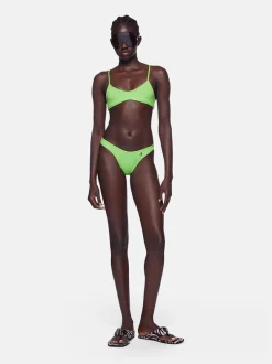 THE ATTICO Costumi Da Bagno<BIKINI IN LYCRA CON LOGO Verde