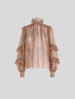 ETRO Camicie<BLUSA PRINT Rosa