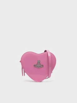 VIVIENNE WESTWOOD. Borse A Spalla<BORSA LOUISE HEART Grigio, Rosa