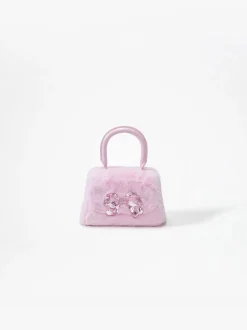 SELF-PORTRAIT Borse A Mano<BORSA MICRO FLUFFY BOW Rosa