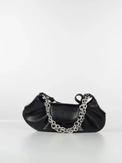 THEMOIRE' Borse A Spalla<BORSA MIMESI APPLE SNAKE Nero