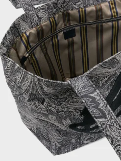 ETRO Borse|Borse Shopping<BORSA SHOPPING SOFT TROTTER L DENIM PAISLEY UNISEX Bianco, Grigio