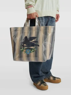 ETRO Borse|Borse Shopping<BORSA SHOPPING SOFT TROTTER L CANVAS UNISEX Beige, Grigio