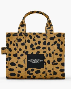 MARC JACOBS Borse A Mano<BORSA THE CHEETAH CANVAS SMALL TOTE Beige, Nero