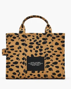MARC JACOBS Borse A Mano<BORSA THE CHEETAH CANVAS MEDIUM TOTE Beige, Nero