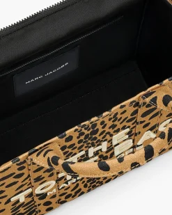 MARC JACOBS Borse A Mano<BORSA THE CHEETAH CANVAS MEDIUM TOTE Beige, Nero