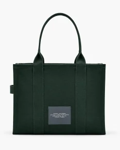 MARC JACOBS Borse Shopping<BORSA THE LARGE TOTE CANVAS Bianco, Verde