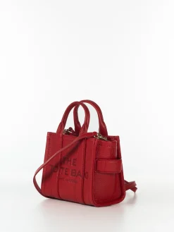 MARC JACOBS. Borse A Mano<BORSA THE LEATHER MINI TOTE Rosso