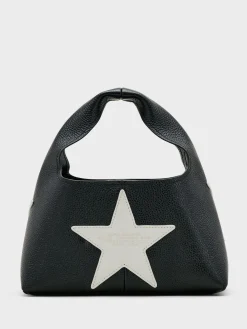 MARC JACOBS Borse A Mano<BORSA THE STAR MINI SACK Bianco, Nero