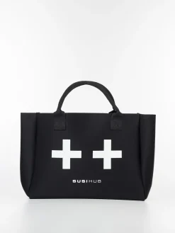SUSI HUB MERCH Borse<BORSA TOTE I'M THE HUB Bianco, Nero