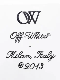 OFF-WHITE Camicie<CAMICIA 23 LOGO HEAVYCOT OVERSHIRT Bianco, Nero