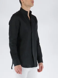 RIVIE Camicie<CAMICIA A MANICHE LUNGHE Nero