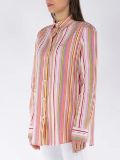 ETRO Camicie<CAMICIA A RIGA Arancione, Bianco, Rosa, Rosso, Verde