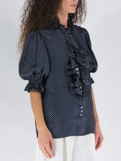 ALEXANDRE VAUTHIER Camicie<CAMICIA BLOUSE Bianco, Blu