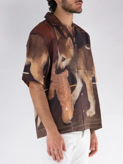 FUCT. Camicie<CAMICIA CAMP ALL OVER Marrone