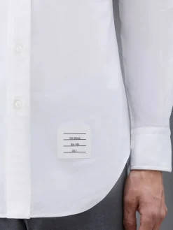 THOM BROWNE Camicie<CAMICIA CLASSIC LONG SLEEVE BUTTON DOWN POINT Bianco