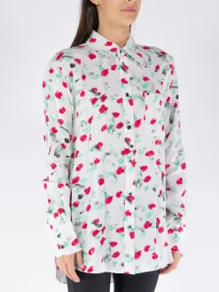 MARNI Camicie<CAMICIA CON STAMPA Bianco, Rosso, Verde