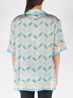 CASABLANCA Camicie<CAMICIA CUBAN COLLAR Azzurro, Giallo, Rosa