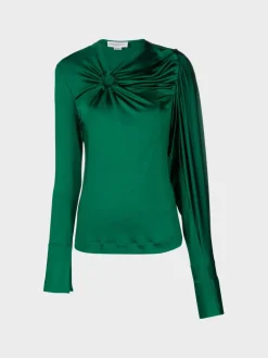 VICTORIA BECKHAM Camicie<CAMICIA GATHERED CIRCLE DETAIL Verde