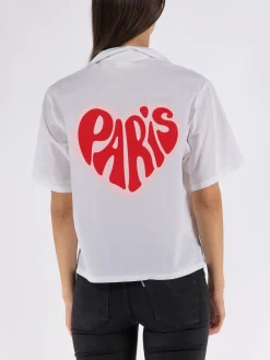 KENZO Camicie<CAMICIA HAWAIANA ' HEART' Bianco, Rosso