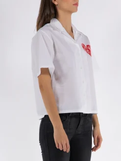 KENZO Camicie<CAMICIA HAWAIANA ' HEART' Bianco, Rosso