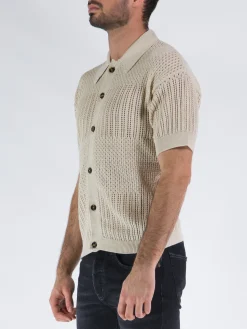 COVERT Camicie<CAMICIA KNIT Beige