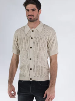 COVERT Camicie<CAMICIA KNIT Beige